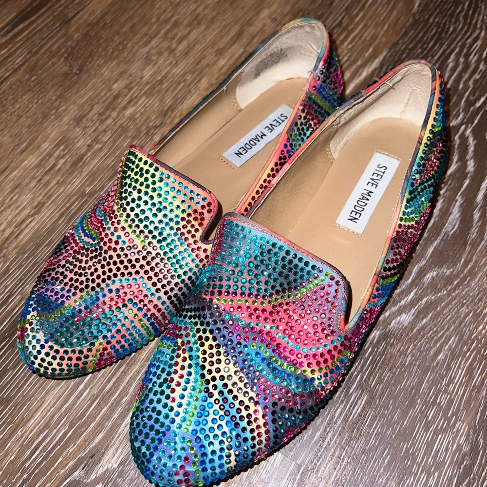 Steve Madden bedazzled slip on flats